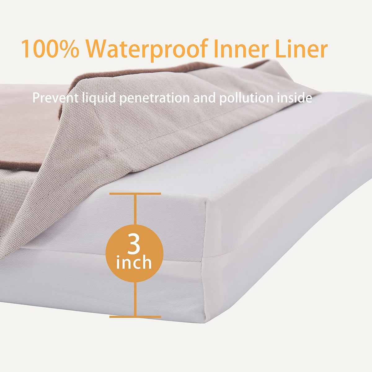 Orthopedic Memory Foam Dog Bed, Cooling Dog Beds for Medium/Large Dogs -Waterproof Pet Bed for