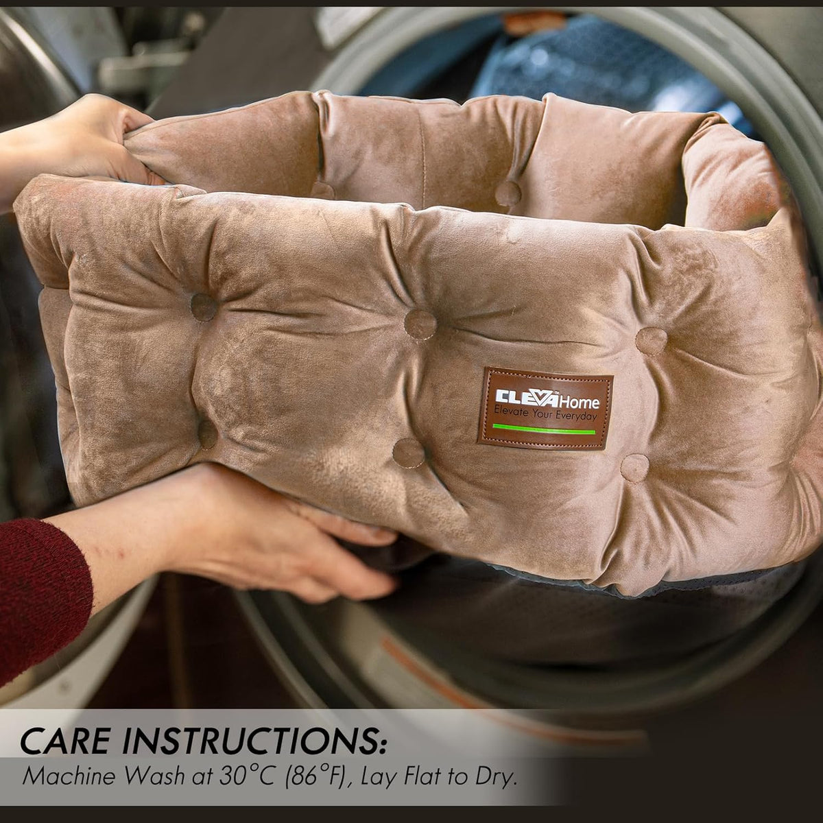 ClevaHome Deep Nest Cat Bed for Small Pets up to 15lbs - Round Cat Beds for Indoor Cats, Luxurious