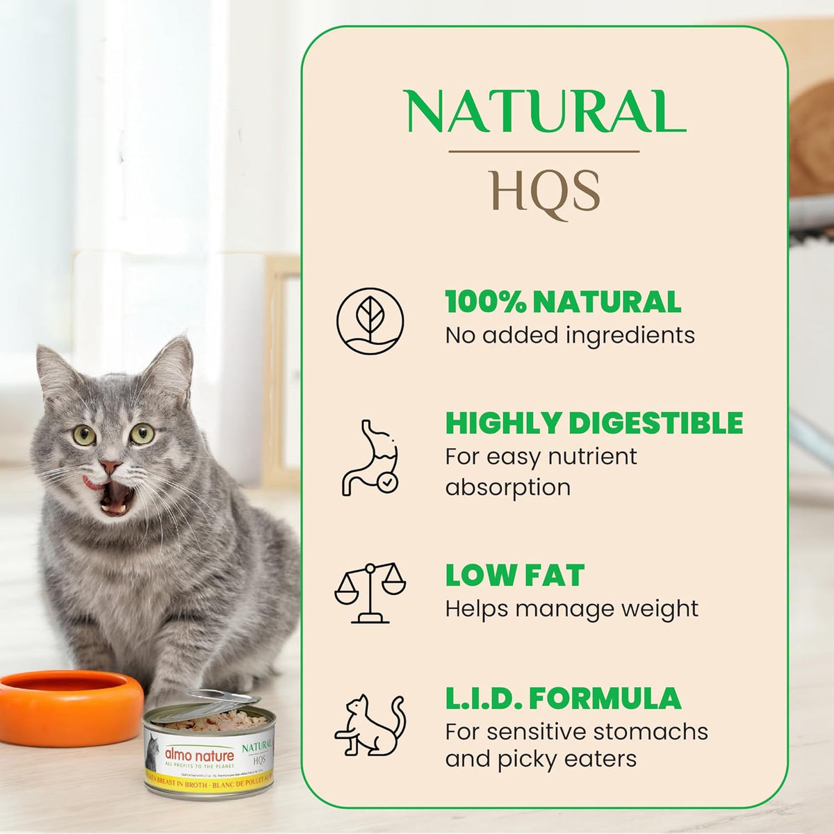 Almo Nature Wet Cat Food HQS Natural Rotational Diet Fish Selection & Chicken Drumstick - Variety