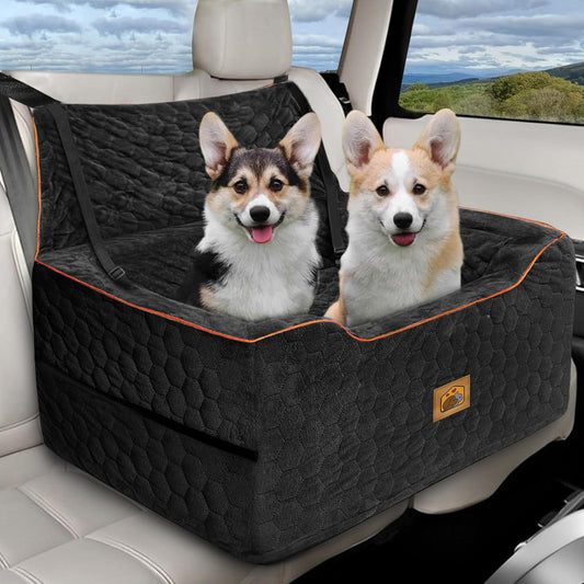 Dog Car Seat for Medium/Large Dogs, Washable Dog Booster Seat Under 60 lbs or 2 Small Dogs
