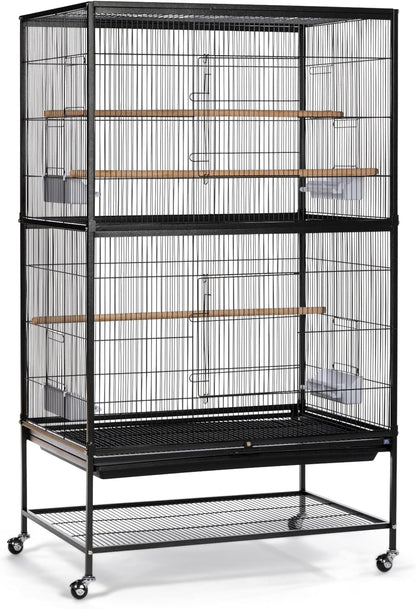 Prevue Pet Products Wrought Iron Flight Cage with Stand F040 Black Bird Cage, 31-Inch by