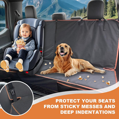 Dog Car Seat Cover for Back Seat, Waterproof PU Leather Bench Seat Covers for Trucks Ford F 150/Ram