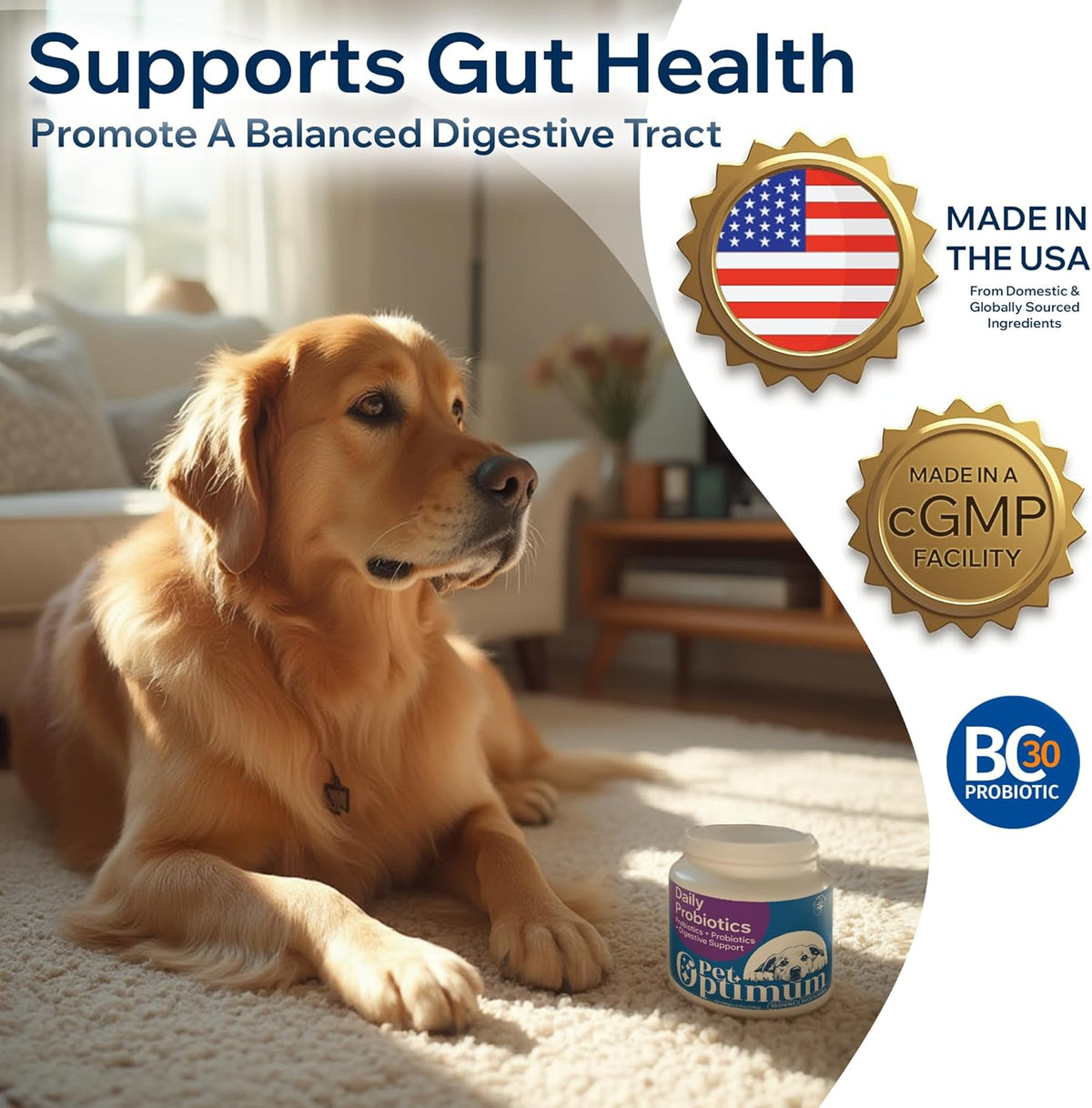 Dog Probiotics for Yeast, Itchy Skin and Itchy Ears, Allergy Relief, Daily Immune Support with