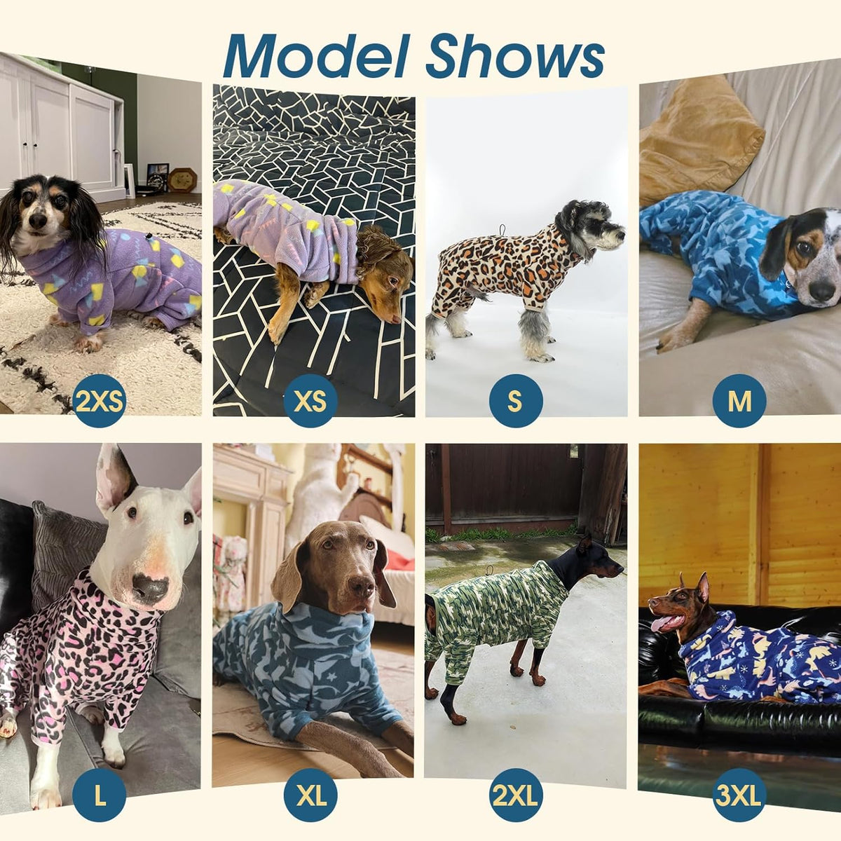 ROZKITCH Dog Thermals Winter Coat Soft Fleece Pullover Pajamas, Pet Windproof Warm Cold Weather