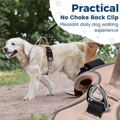 Funfox Dog Harness No Pull, Adjustable Pet Vest Harness, Super Soft Material with Vertical Handle
