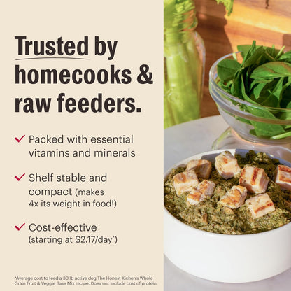 The Honest Kitchen Human Grade Dehydrated Grain Free Fruit & Veggie Base Mix Dog Food (Just Add