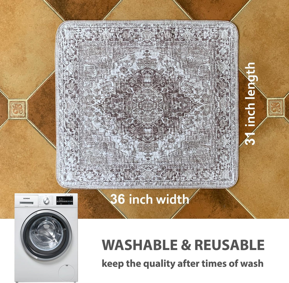 nunubaby Washable Pee Pads for Dogs, Stylish, Non-Slip and Leak-Proof Pee Pads. Reusable Potty Pads