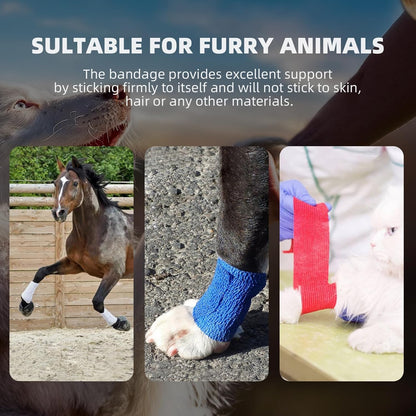 OK TAPE Self Adherent Cohesive Bandages Wrap - 12Packs, 3" x 5 Yards, Non-Woven Self Adhesive