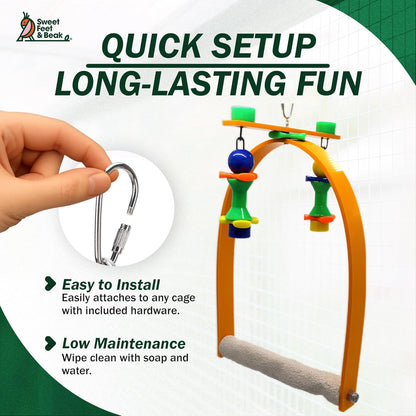 Medium Whirly Bird - Perfect Cage Toy Stimulates Visual and Physical Activity - Safe, Non-Toxic