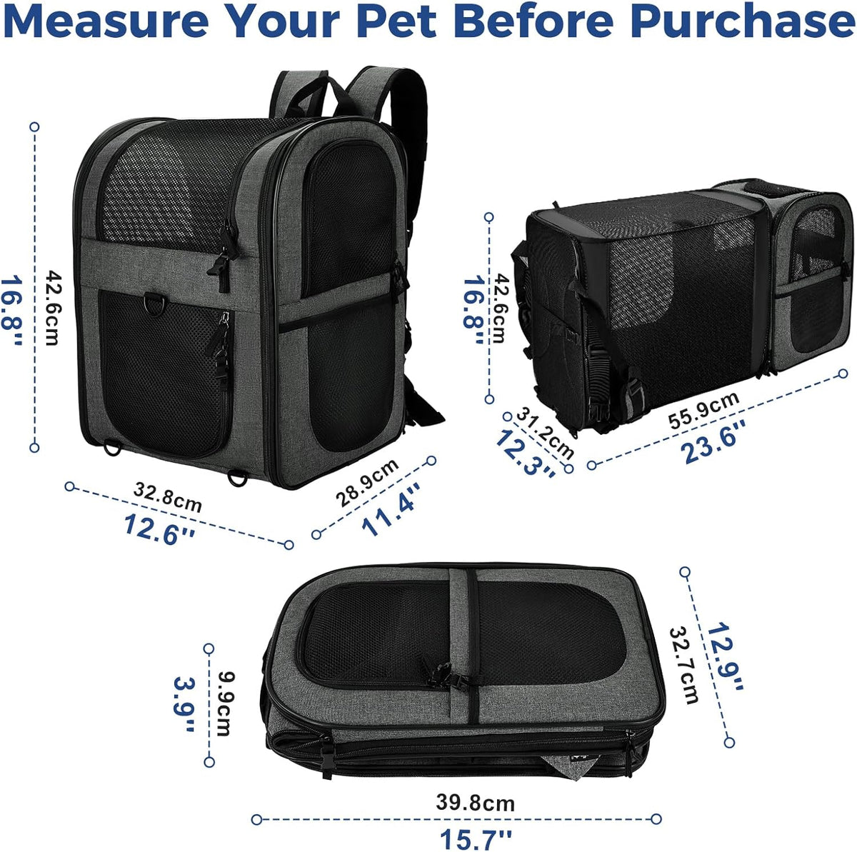 Apollo Walker Pet Carrier Backpack for Large/Small Cats and Dogs, Puppies, Safety Features and
