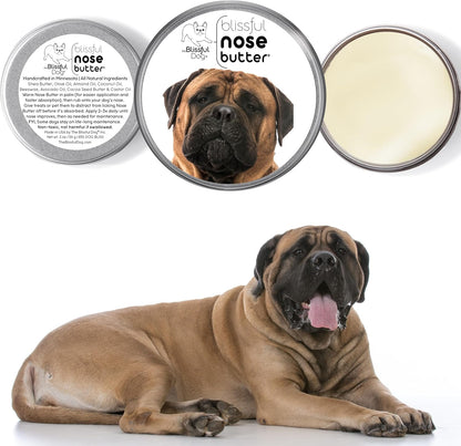 The Blissful Dog Bullmastiff Nose Butter for Dry, Cracked Skin, Lick-Safe Dog Nose Balm with
