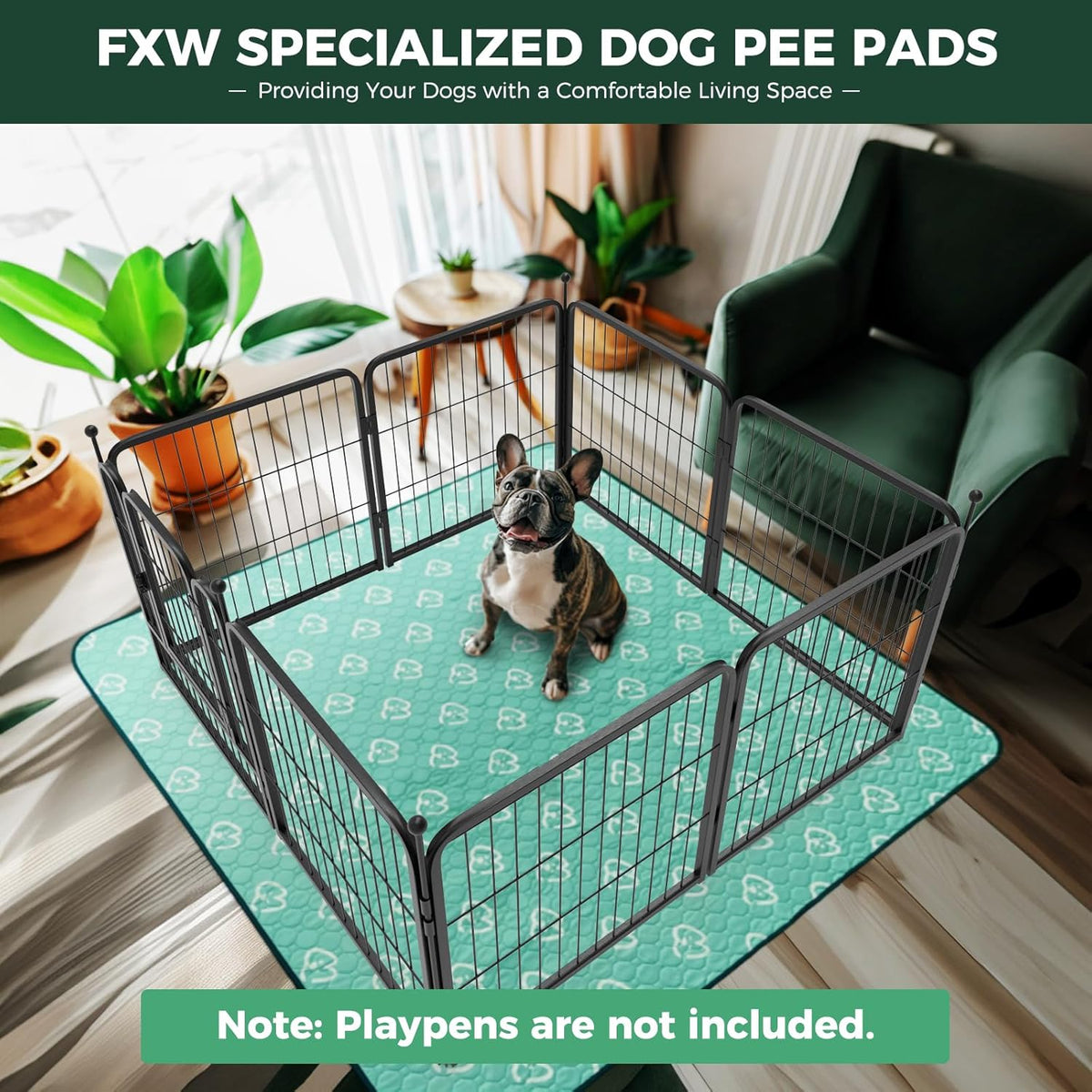 FXW Washable Pee Pads for Dogs, Puppy Pads with Super Absorbent, Specifically Designed for FXW