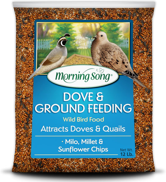 Morning Song Dove & Ground Feeding Wild Bird Seed -12 lb. Dove, Quail & Pigeon Wild Bird Food for