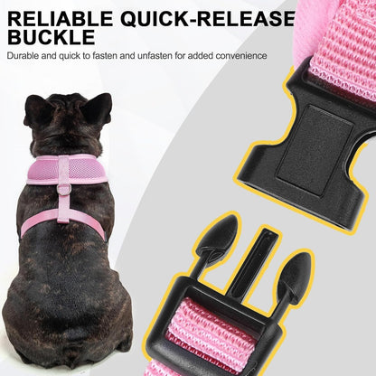 BINGPET No Pull Dog Harness,Soft Mesh Breathable All Weather Vest Harness,Safety Protection Design