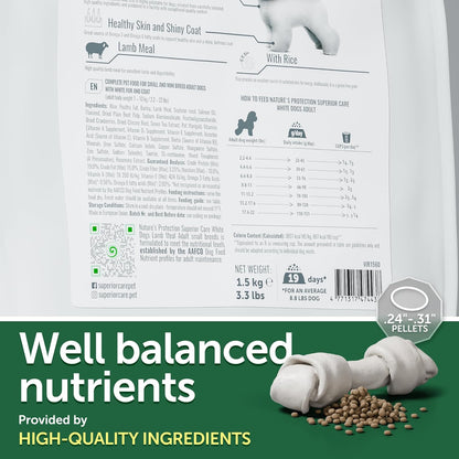 Nature's Protection Superior Care White Dogs Dry Dog Food - High Protein, Tear Stain Dog Food for