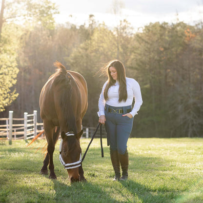 Equinavia Valkyrie Soft Ultra Fleece Padded Adjustable Breakaway Horse Halter - Brown/Ivory White