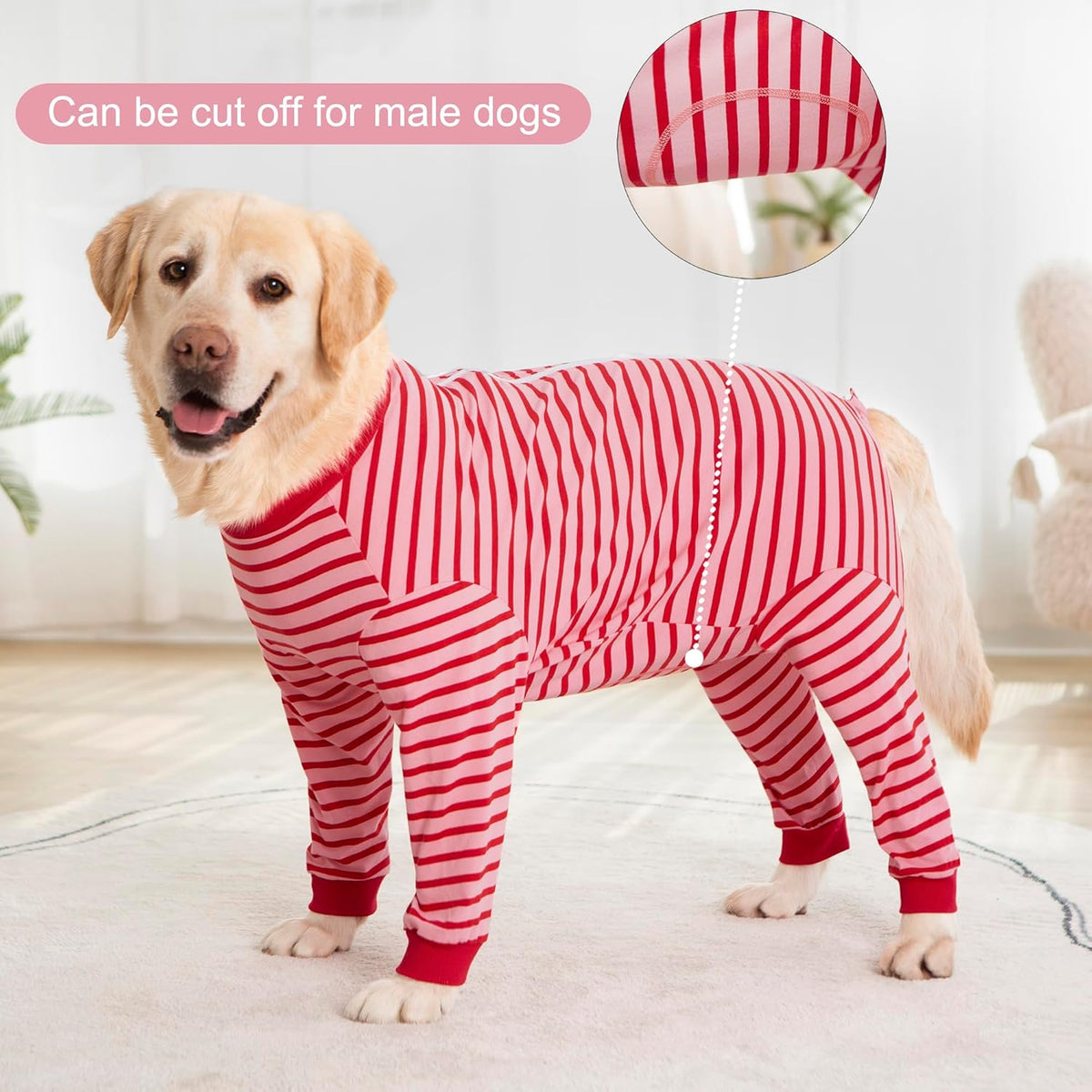 Yeapeeto Dog Onesie Surgery Recovery Suit for Large Medium Bodysuit Dogs Pajamas PJS Full Body for