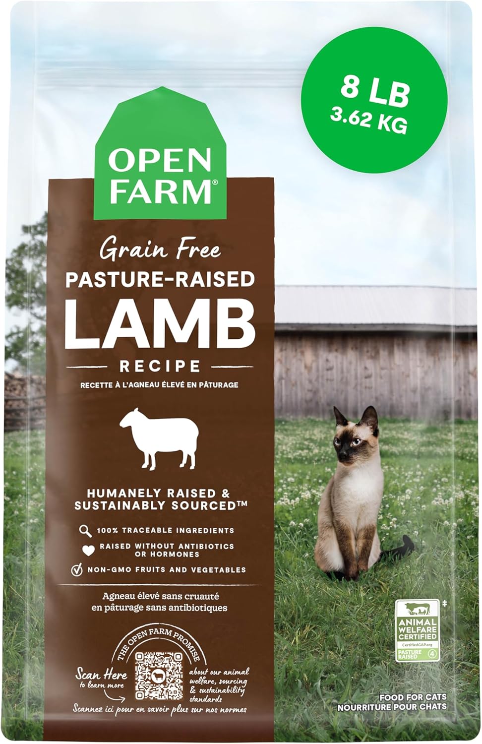 Open Farm, Grain Free Dry Cat Food, High-Protein Kibble for a Complete & Balanced Diet, Non-GMO