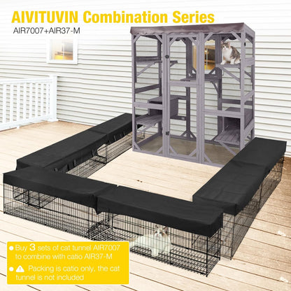 Aivituvin Catio Outdoor Cat Enclosure Large Cat House for Mulitiple Cats Walk in Kitty Cage with