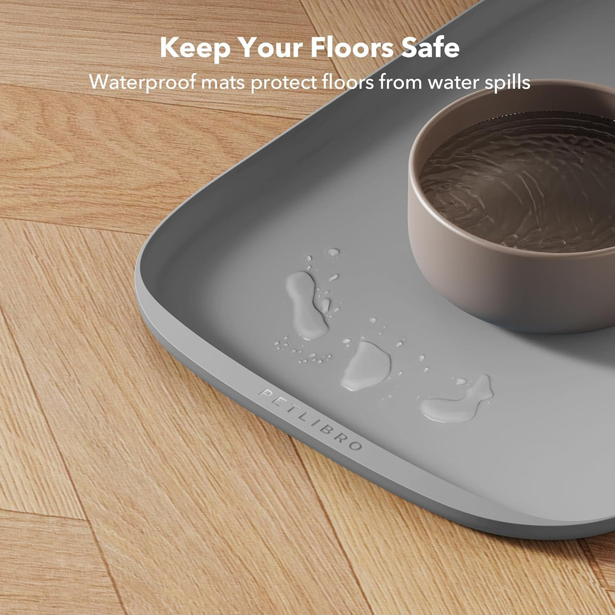 PETLIBRO Dog Food Mat, Safety Silicone Cat Food Mat for Feeder & Fountain, Waterproof Dog Bowl Mat