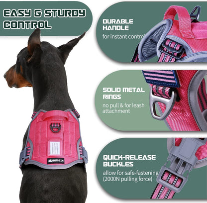 BUMBIN Tactical Dog Harness for Large Dogs No Pull, Famous TIK Tok No Pull Puppy Harness, Fit Smart
