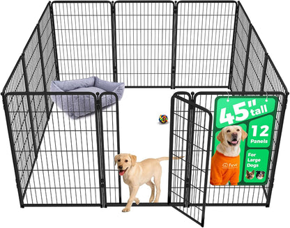 FXW Homeplus Unleashed Indoor Dog Playpen - Stress-Free and Safe Play, Heavy Duty 45 Inch 12 Wire