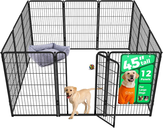 FXW Homeplus Unleashed Indoor Dog Playpen - Stress-Free and Safe Play, Heavy Duty 45 Inch 12 Wire