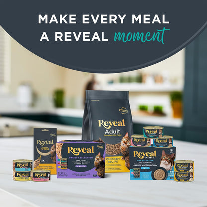 Reveal Natural Wet Cat Food in Broth, Limited Ingredient Grain Free Canned Cat Food, Protein with