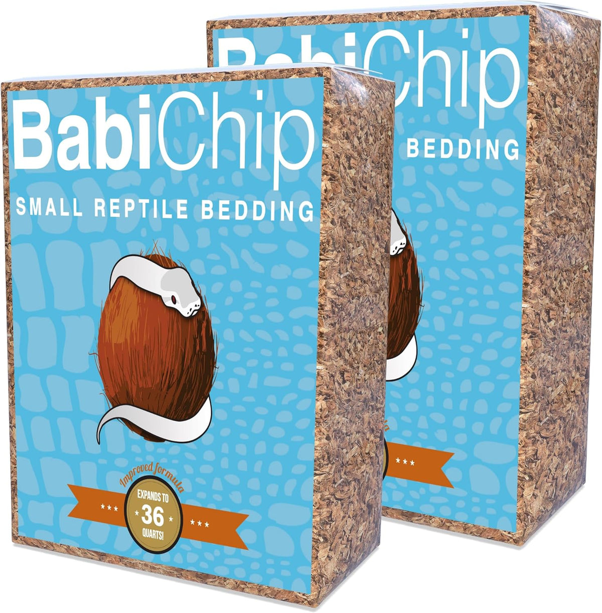 BabiChip Small Coconut Chip 36 Quart Loose Coco Reptile Substrate and Bedding for Gecko Terrariums