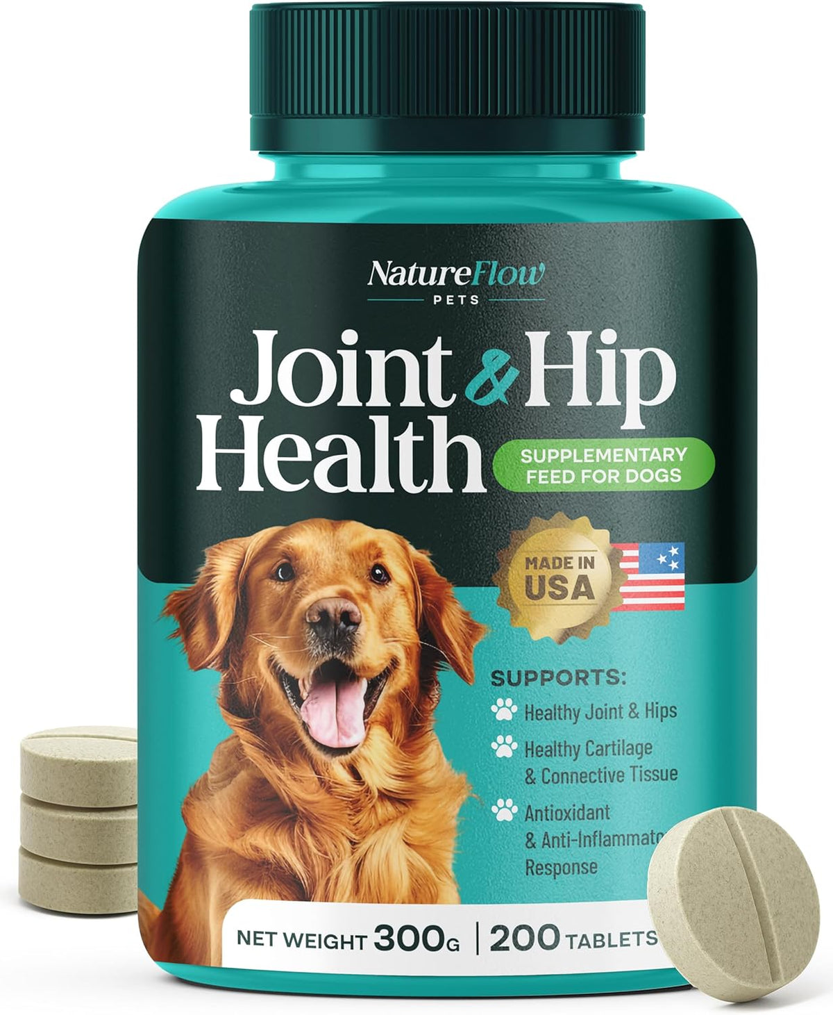 Joint Supplement for Dogs, Power of Nature Made in USA, Unique Formula: Green-Lipped Mussel