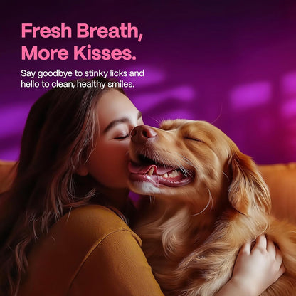 DOCO Dog Teeth Cleaning Wipes Dental Finger Wipes for Cats & Dogs Remove Plaque & Tartar, Freshen