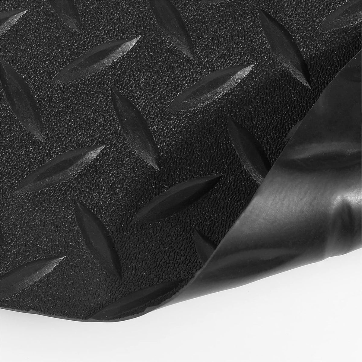 Boshen 5Ft x 12Ft Rubber Flooring Mats 1.6mm Diamond Plate Flooring Roll 60sqft Rubber Trailer