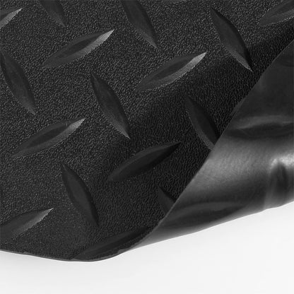 Boshen 5Ft x 12Ft Rubber Flooring Mats 1.6mm Diamond Plate Flooring Roll 60sqft Rubber Trailer