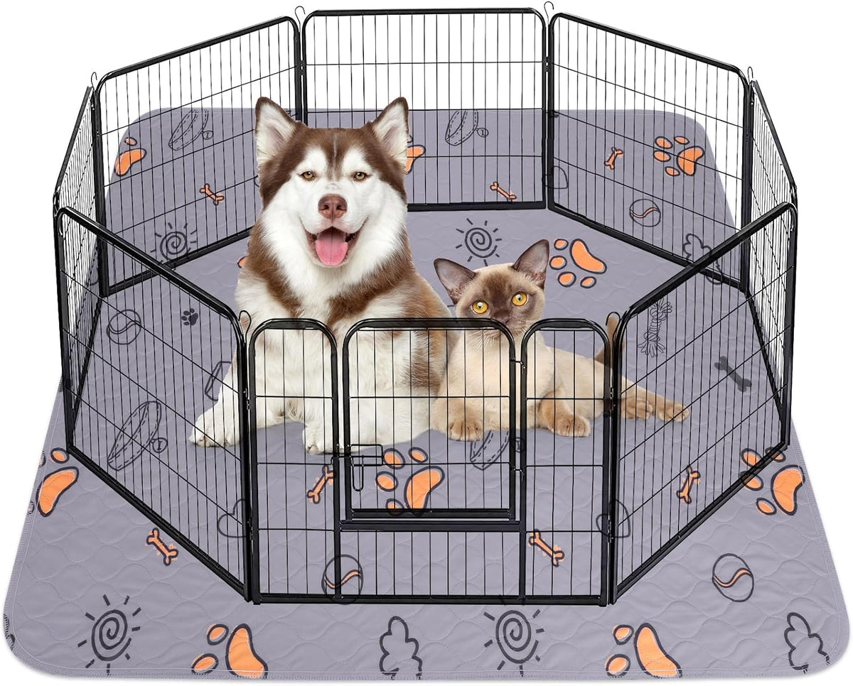 Washable Pee Pads for Dogs, Extra Large 72"x72" Super Absorbent Reusable Training Dog Pads, 100%