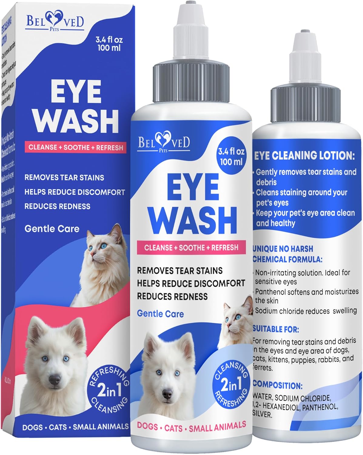 Dog Eye Drops & Eye Infection Treatment for Dogs and Cats – Soothe Infection & Allergy, Relieve Dry