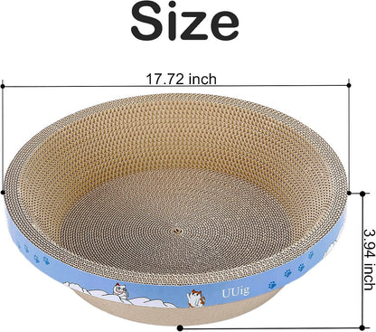 Cat Scratcher, 17.7x17.7 inches Cardboard Cat Scratchers for Indoor Cats, Large Cat Scratching