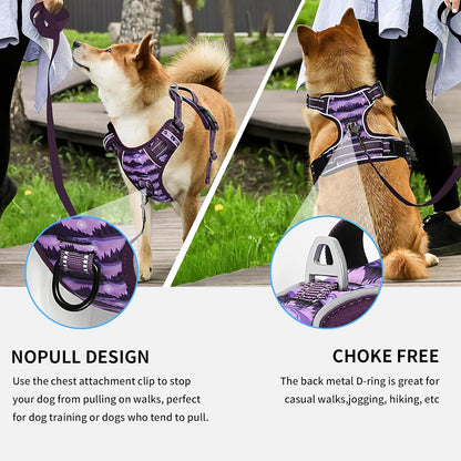 Timos Dog Harness,No-Pull Pet Harness Adjustable Soft Padded Dog Vest,Reflective No-Choke Pet