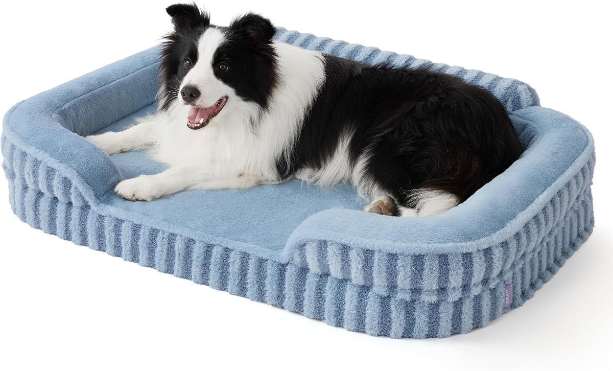LE SURE Cute Dog Beds for Extra Large Dogs, Orthopedic Waterproof XL Pet Bed with Sides, Non-Slip
