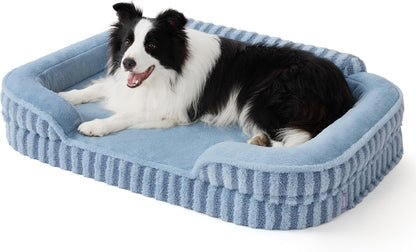LE SURE Cute Dog Beds for Extra Large Dogs, Orthopedic Waterproof XL Pet Bed with Sides, Non-Slip