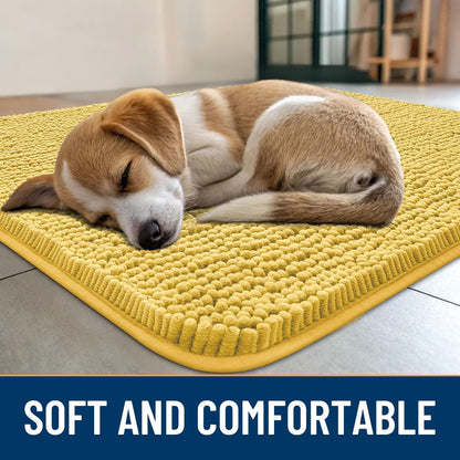 Smiry Dog Door Mat for Muddy Paws 30x20, Absorbs Moisture and Dirt Doormat, Non-Slip Washable Quick