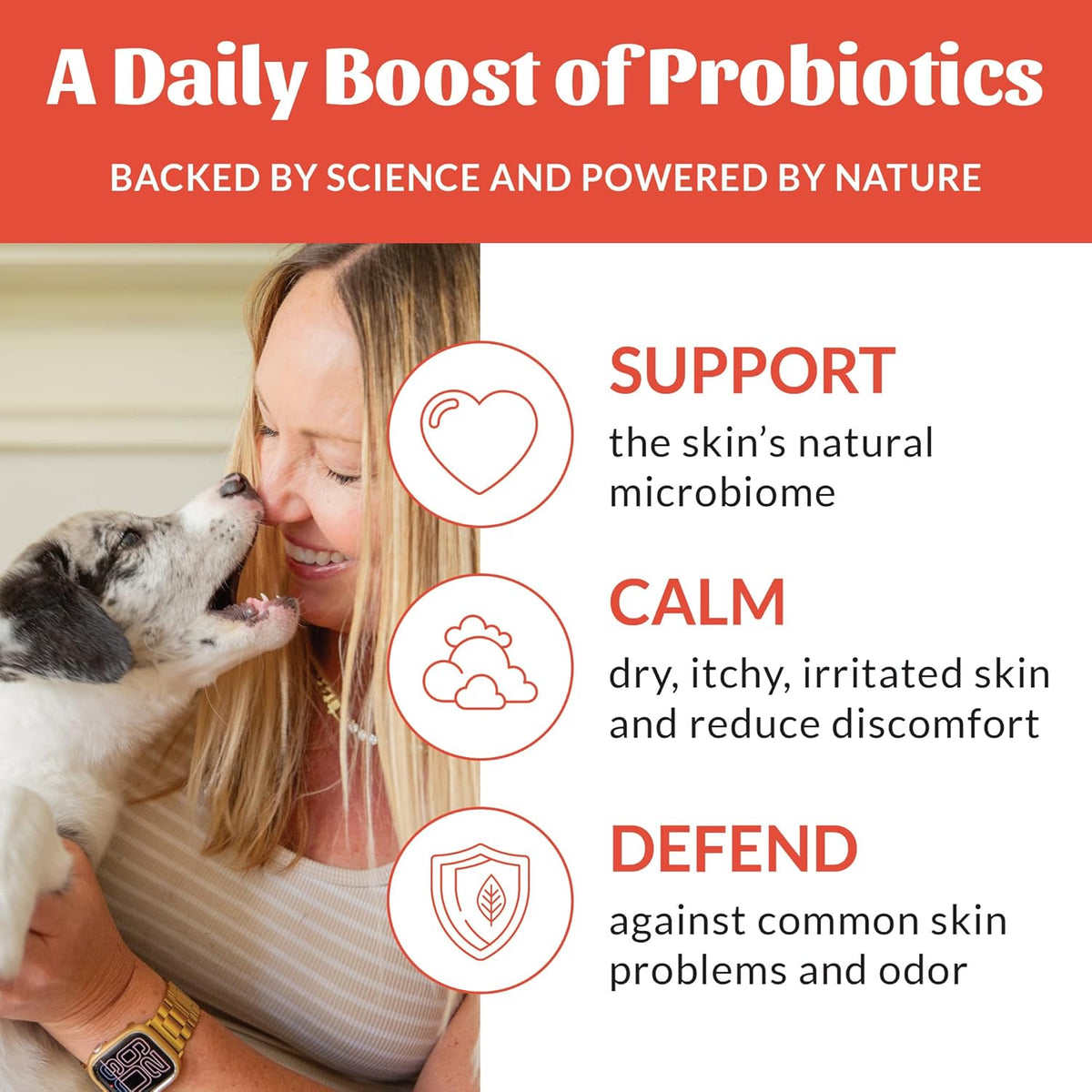 SKOUT'S HONOR Probiotic Itch Relief Spray for Pets - Non-Medicated, Fragrance-Free, Natural, Vegan