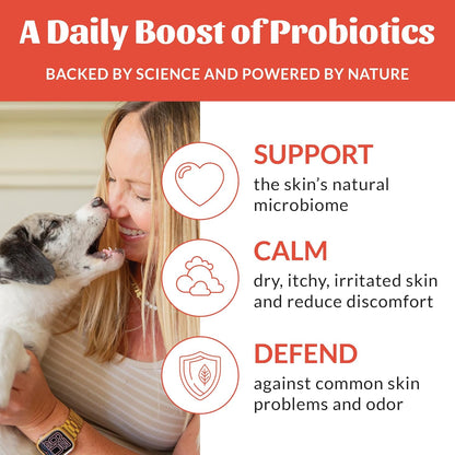 SKOUT'S HONOR Probiotic Itch Relief Spray for Pets - Non-Medicated, Fragrance-Free, Natural, Vegan