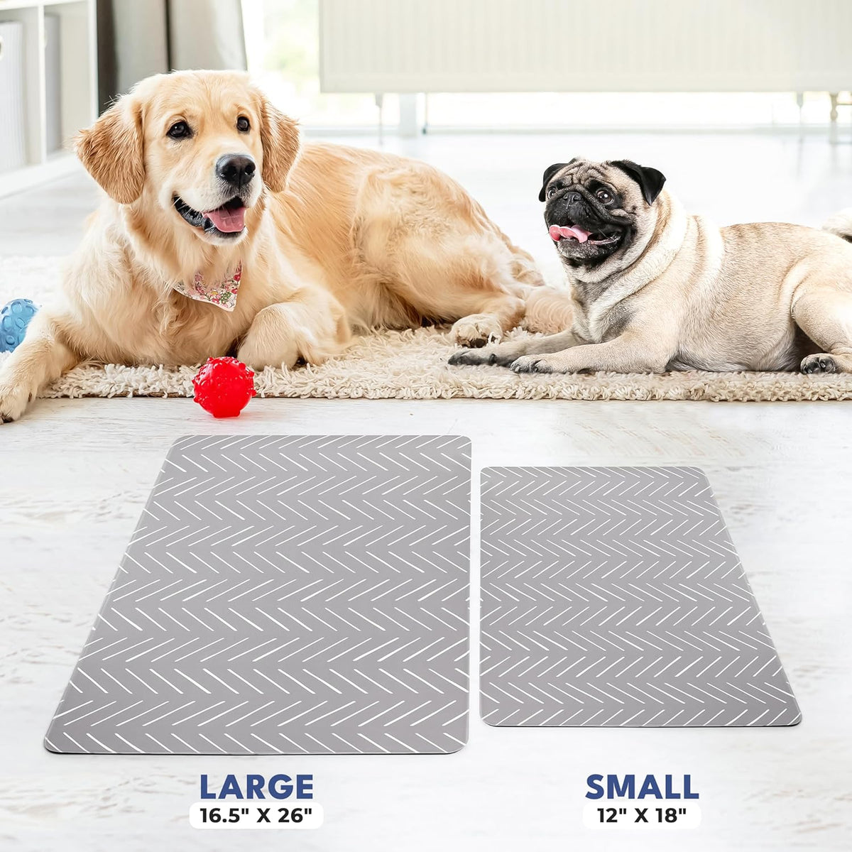 NALALAS Large Dog Mat for Food and Water, Cat Feeding Mat | Large Waterproof Dog Bowl Mat |