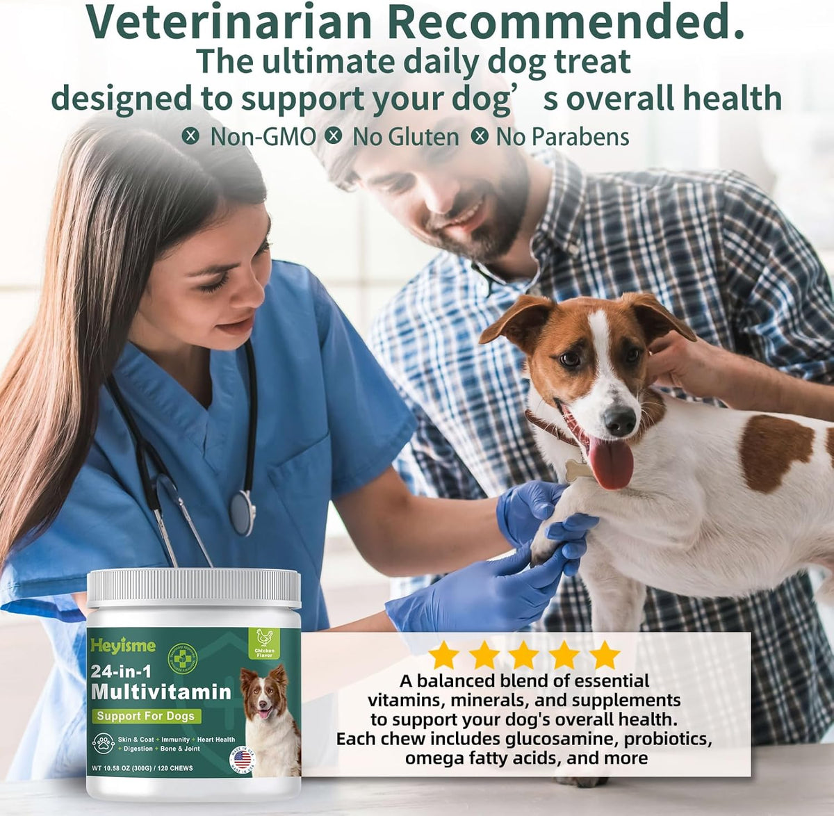 Dog Multivitamin, Glucosamine Chondroitin for Dogs, Dog Vitamins and Supplements, Probiotics, Krill