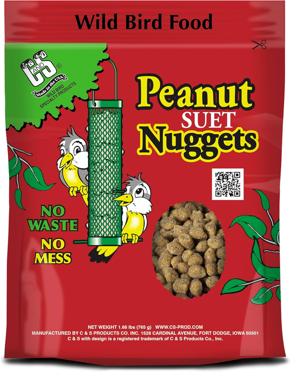 C&S Peanut Suet Nuggets for wild birds, 27 Ounces