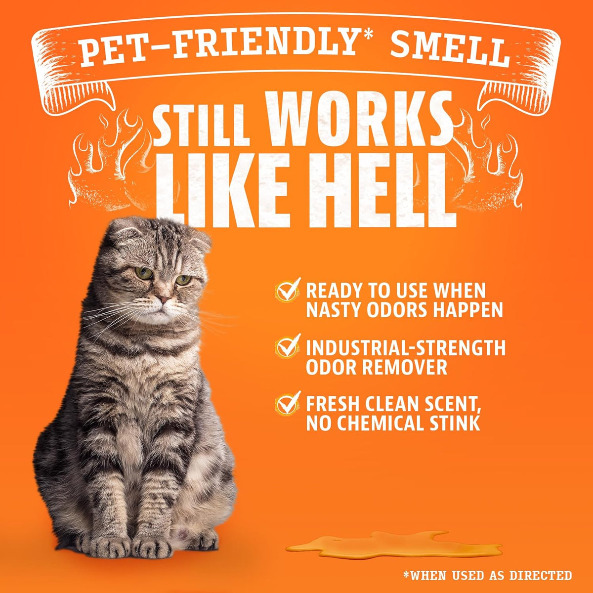 ANGRY ORANGE Pet Odor Eliminator for Cat Urine, Carpet Stains, and Strong Smells – Fresh Scent Odor
