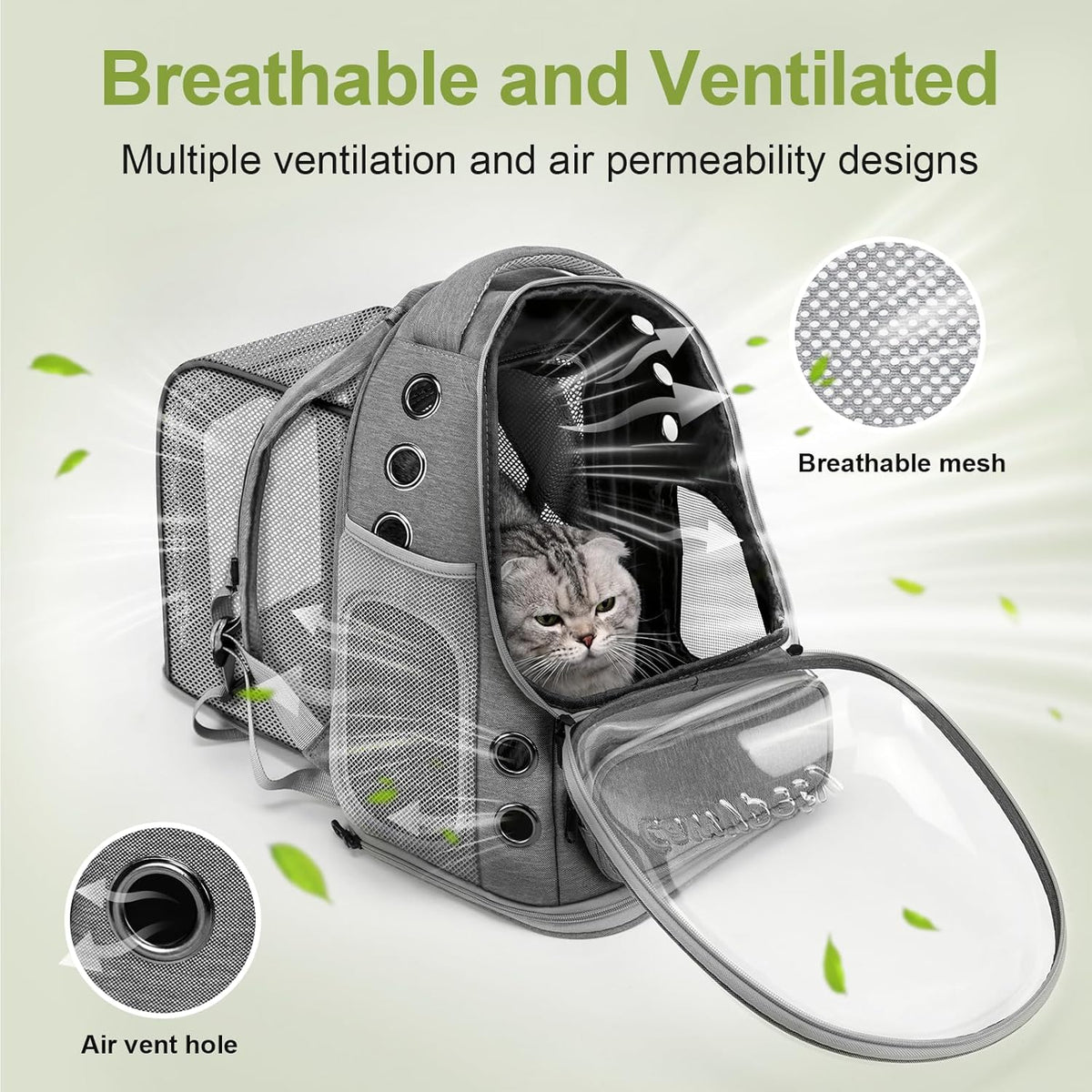 Expandable Cat Backpack,Cat Bubble Backpack Carrier for Carrying Cats, Pets and Small
