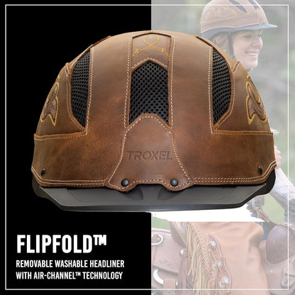 Troxel Cheyenne Rugged Horse Riding Helmet, Low-Profile, Self-Adjustable Design, Safety Horseback