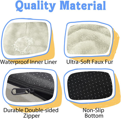 Washable Orthopedic Large Dog Bed - Extra Large Dog Beds with Bolsters Removable Orthopedic Foam