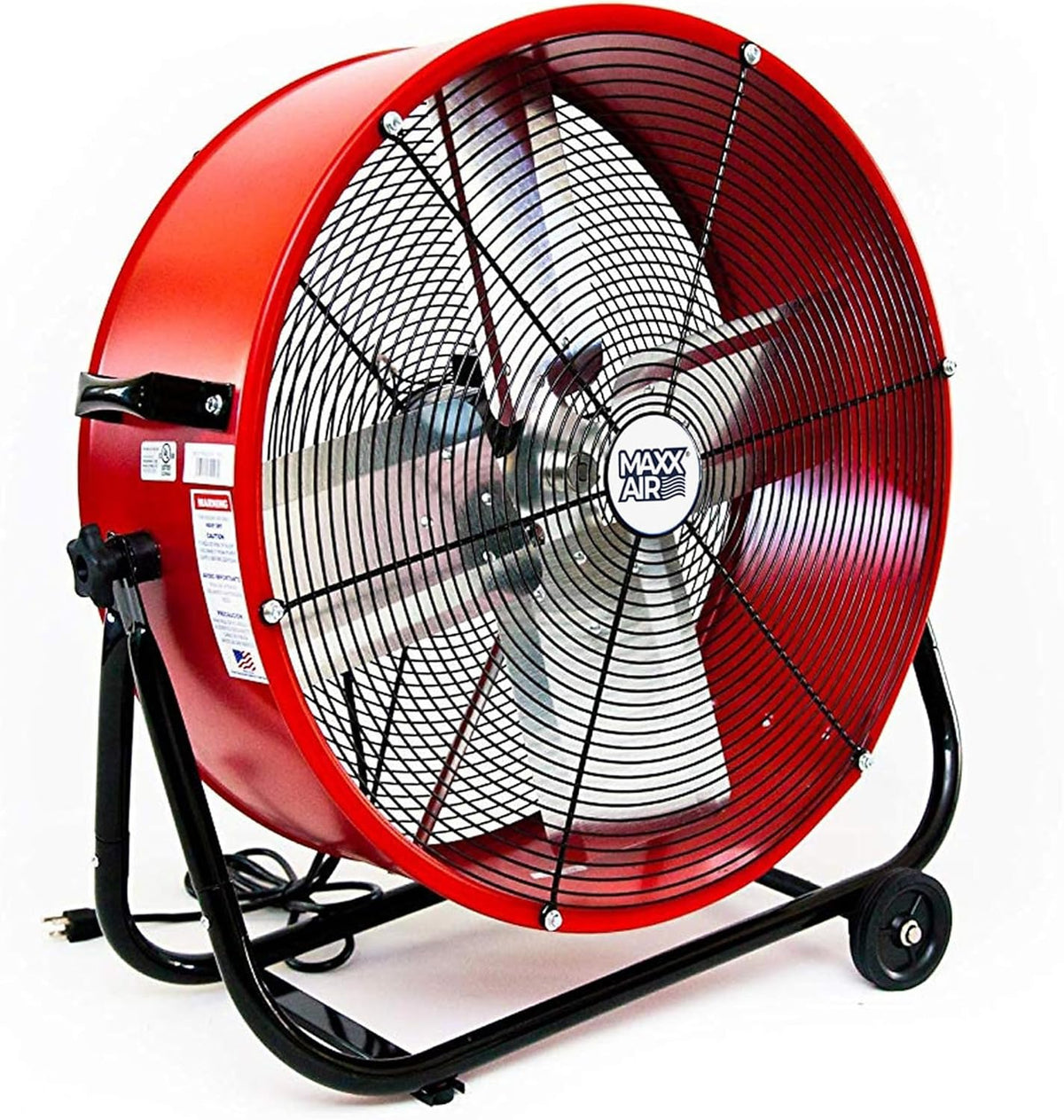 Maxx Air 24" Industrial Fan Heavy Duty - Rugged Drum Fan for Workshop - Powerful Shop Fans Heavy